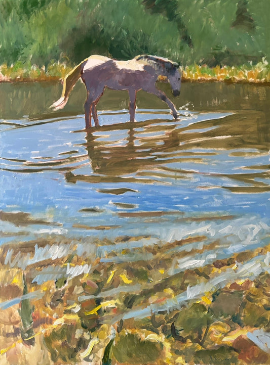 Sun on a Wild Horse’s Back Original Painting