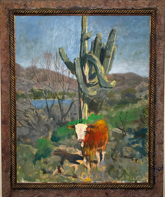 The Red Calf Original Painting