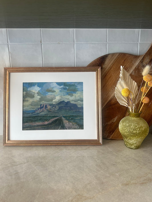 The Road to Superstition Mountain Framed Print