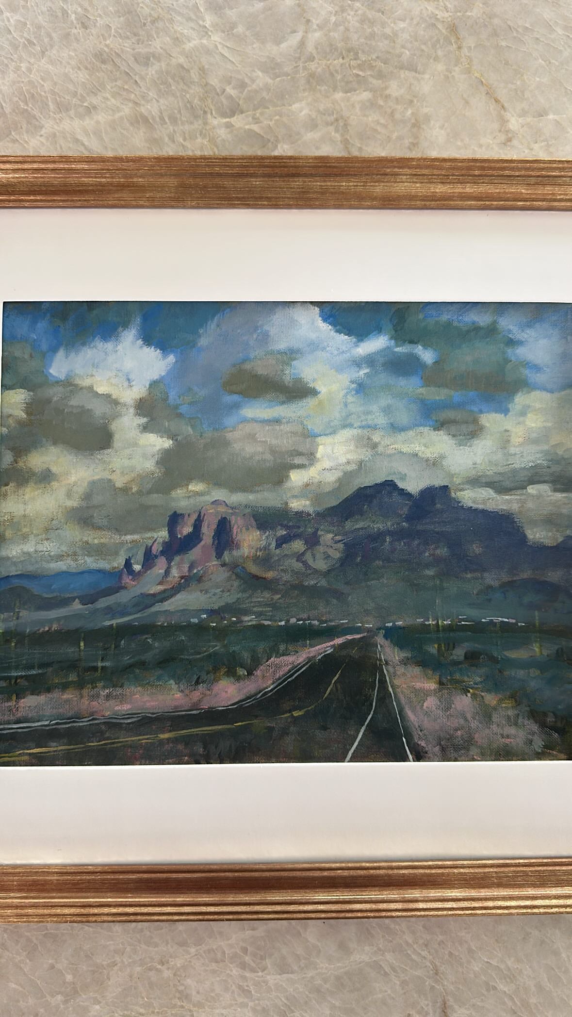 The Road to Superstition Mountain Framed Print