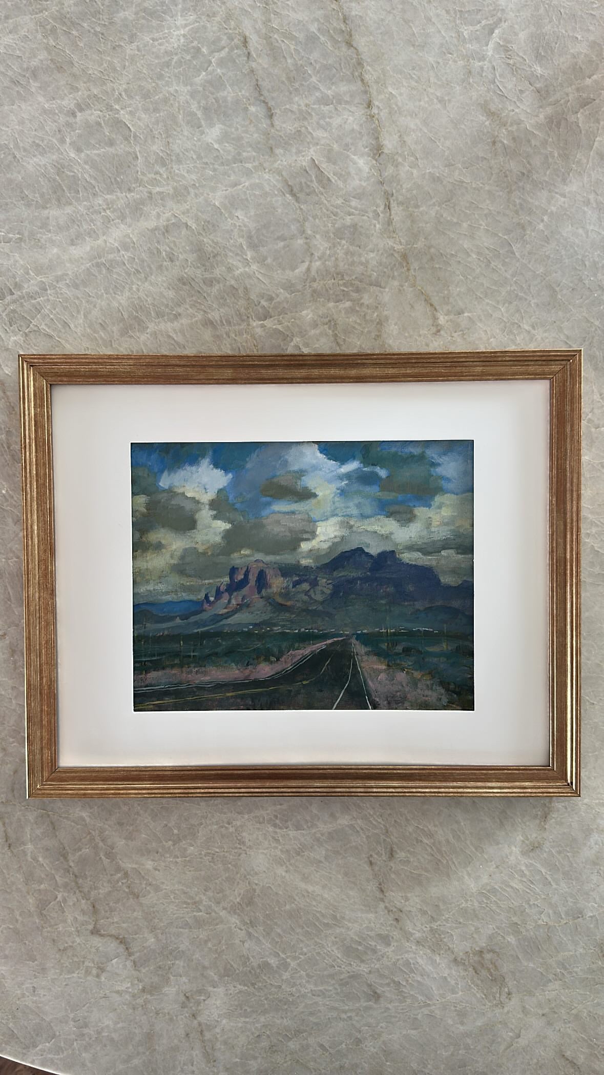 The Road to Superstition Mountain Framed Print
