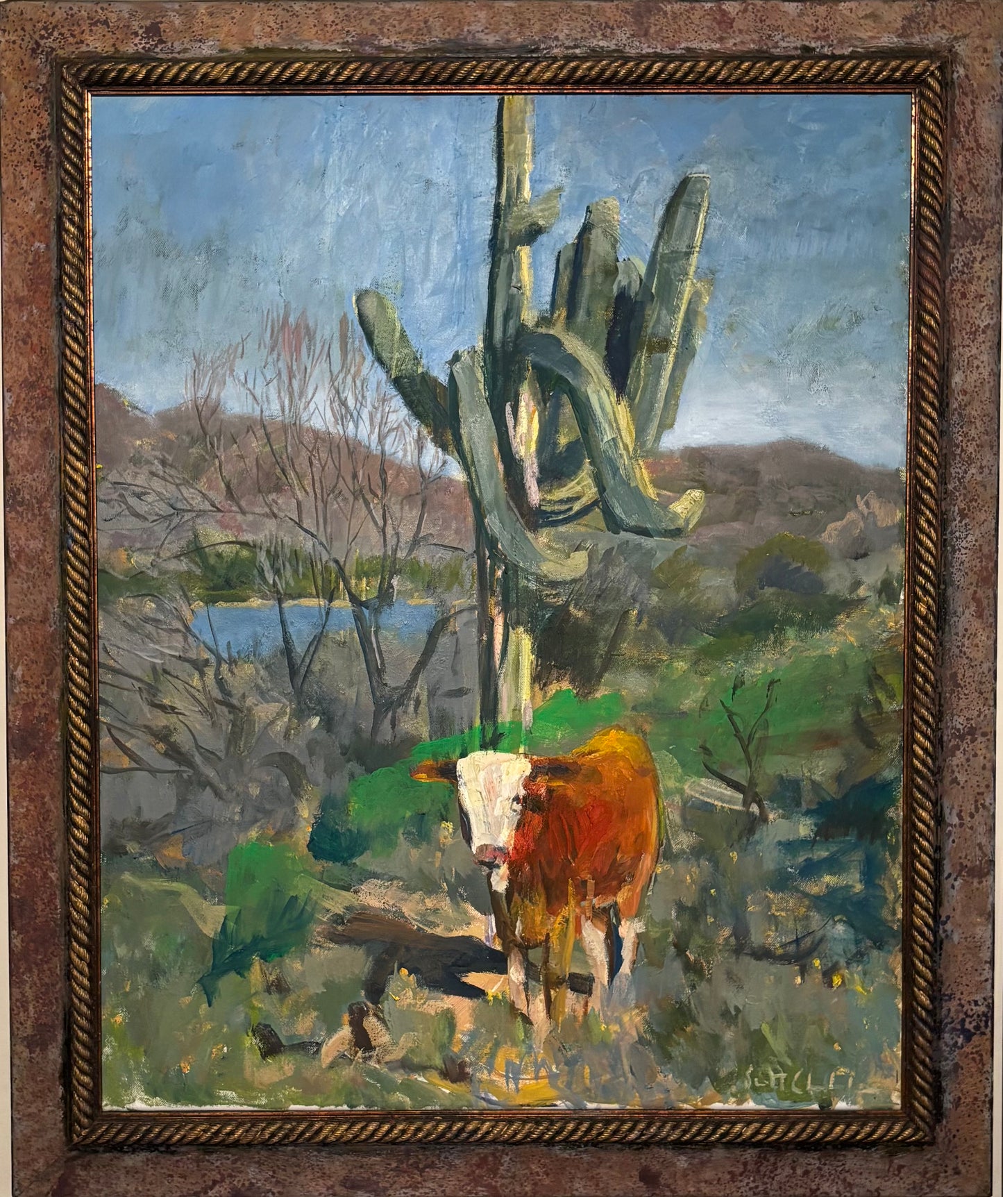 The Red Calf Original Painting