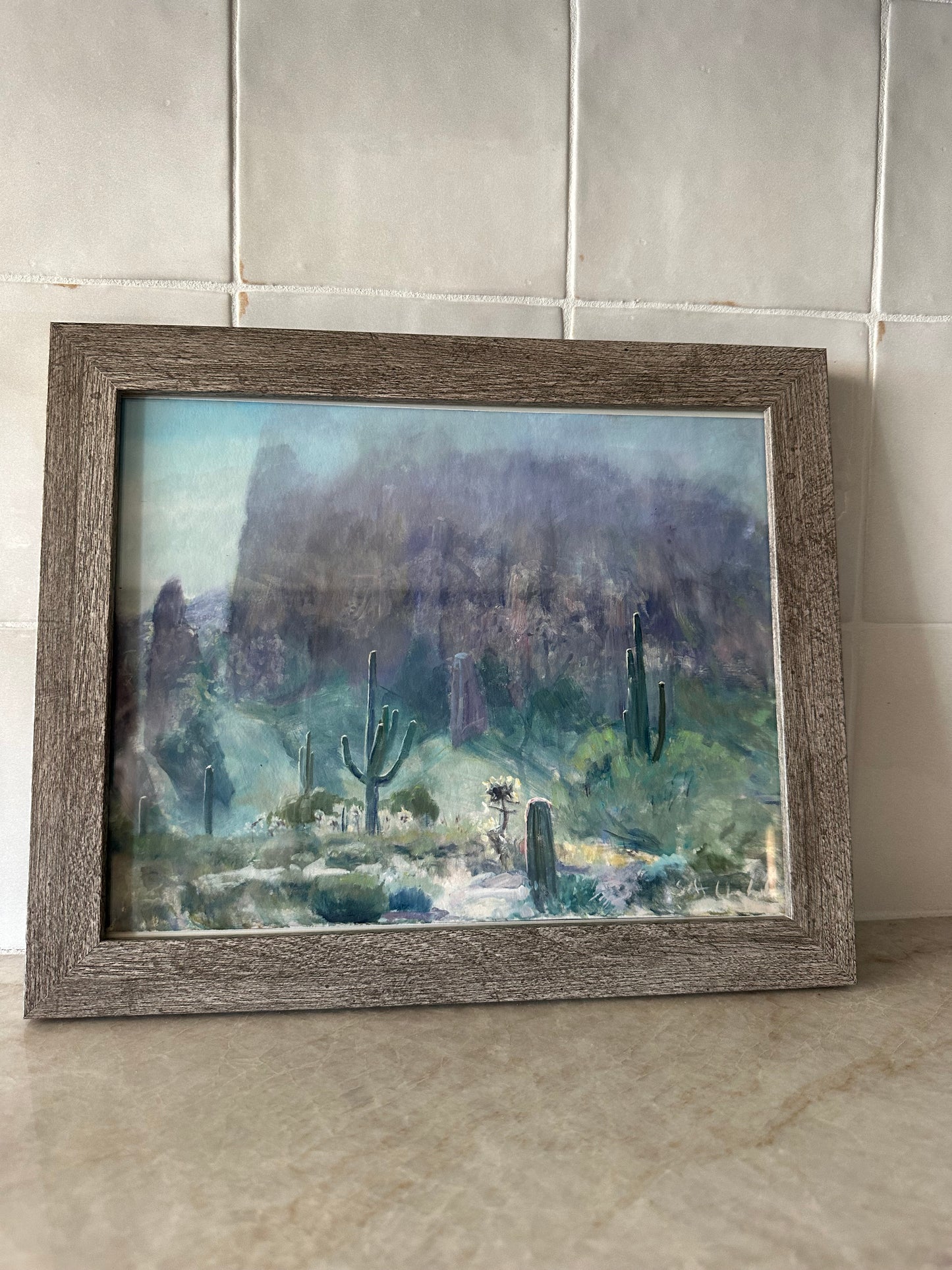 Framed Mist on the Mountain Print