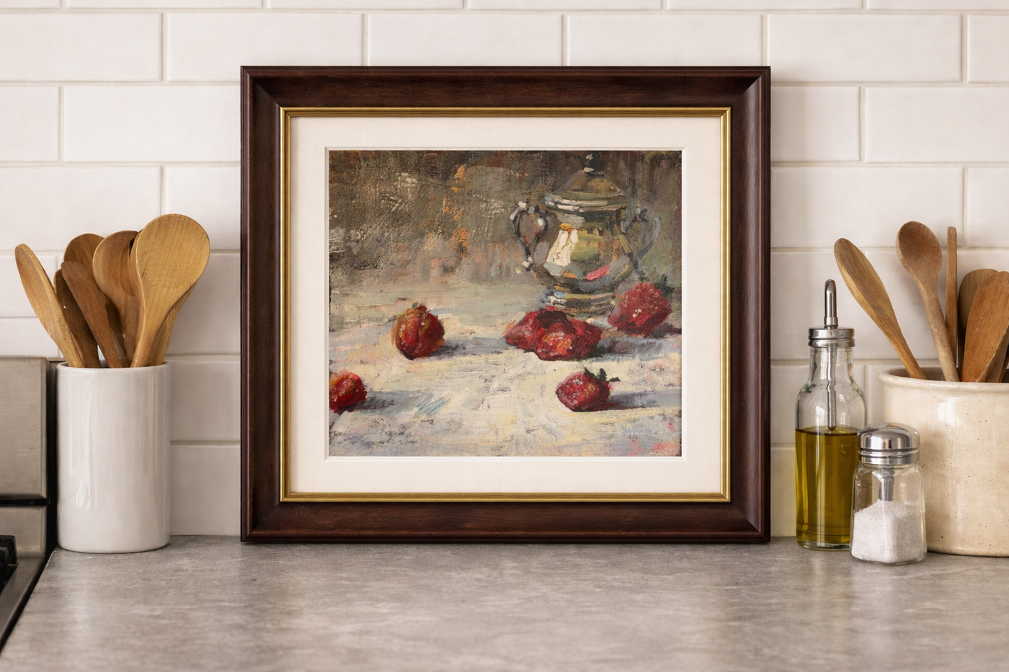 Strawberries and Silver Print