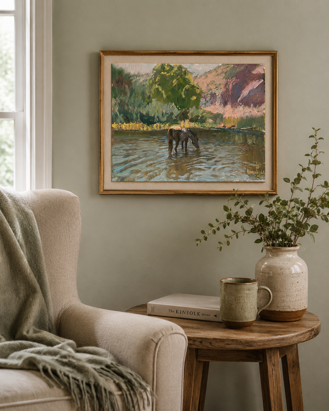 The Blue Roan Paper Print